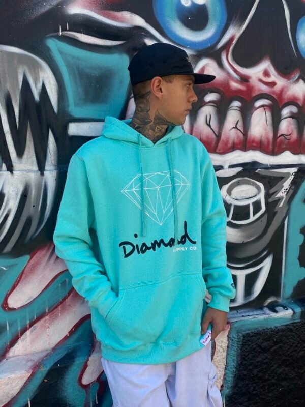 MOLETOM DIAMOND BRILLIANT LOGO HOODIE MENTA - Imagem 3