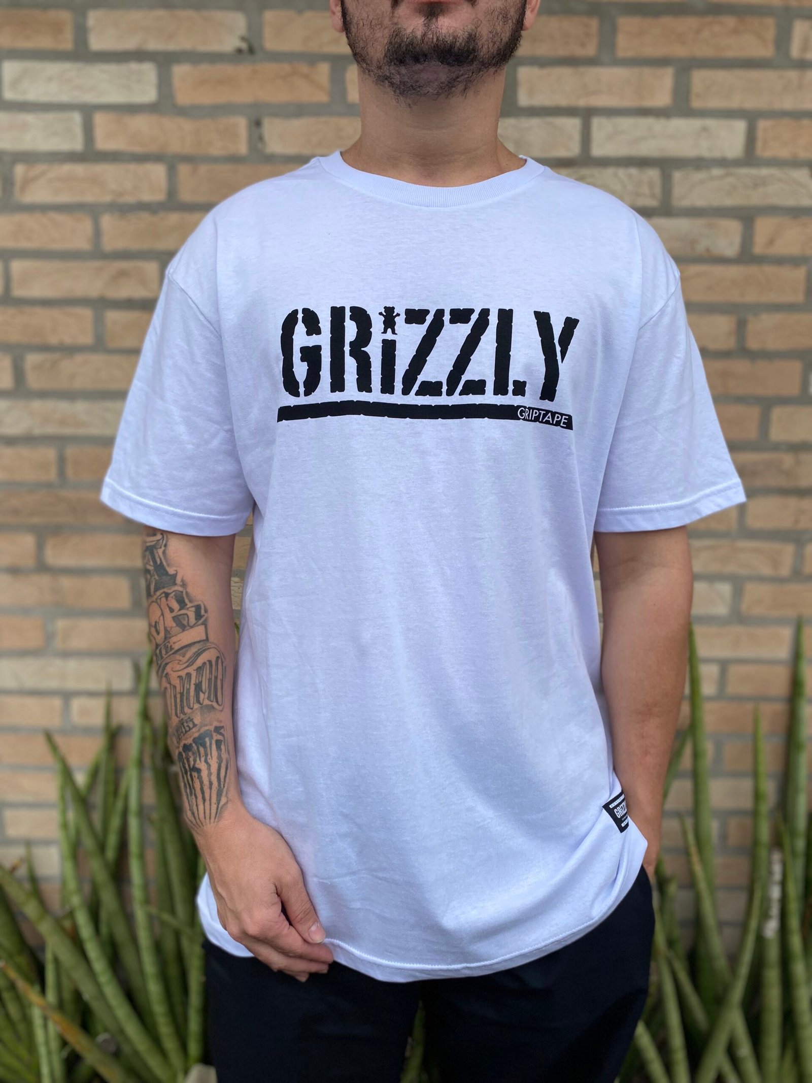 CAMISETA GRIZZLY OG STAMP TEE BRANCA - Loja Loko