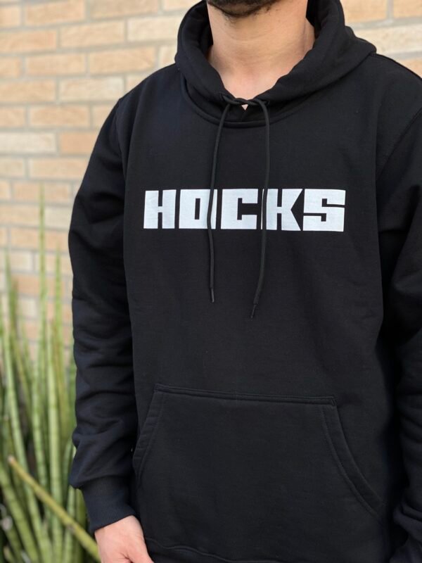 MOLETOM CANGURU HOCKS LOGO PRETO - Imagem 2