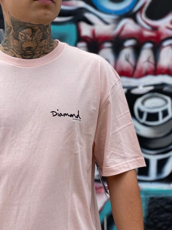 CAMISETA DIAMOND MINI OG SCRIPT ROSE - Imagem 2