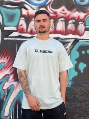 CAMISETA HOCKS LOGO VERDE CLARO