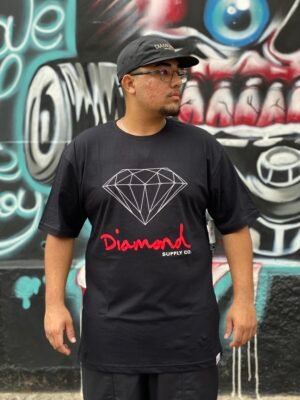 CAMISETA DIAMOND PLUS SIZE OG SIGN PRETO