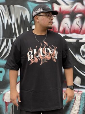 CAMISETA OVERSIZED BLUNT SMOK PRETO