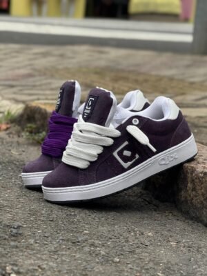 TÊNIS QIX COMBAT SUEDE ROXO BRANCO