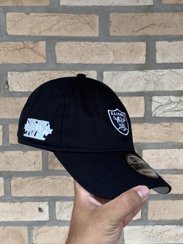 BONÉ NEW ERA DAD HAT RAIDERS BLK PRETO - Imagem 4