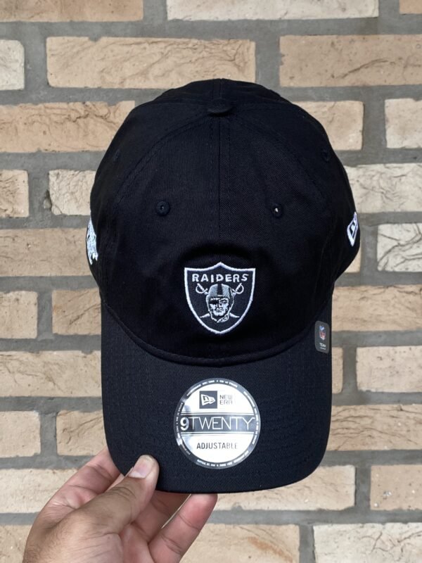 BONÉ NEW ERA DAD HAT RAIDERS BLK PRETO - Imagem 6