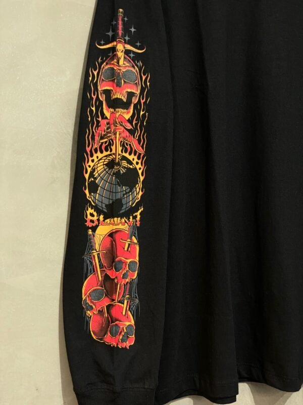 CAMISETA ML BLUNT FIRE SKULL PRETO - Imagem 4