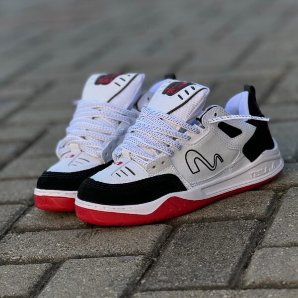 TÊNIS TESLA NINE BLACK WHITE RED - Imagem 7