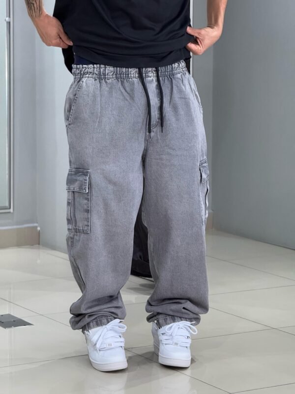 Calça Cargo Loko Jeans Estonado - Imagem 2