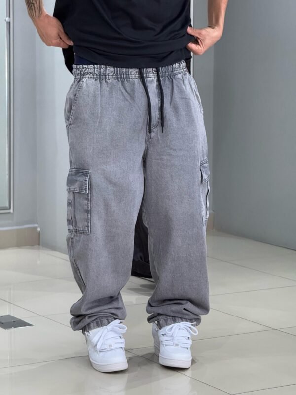 Calça Cargo Loko Jeans Estonado - Imagem 2