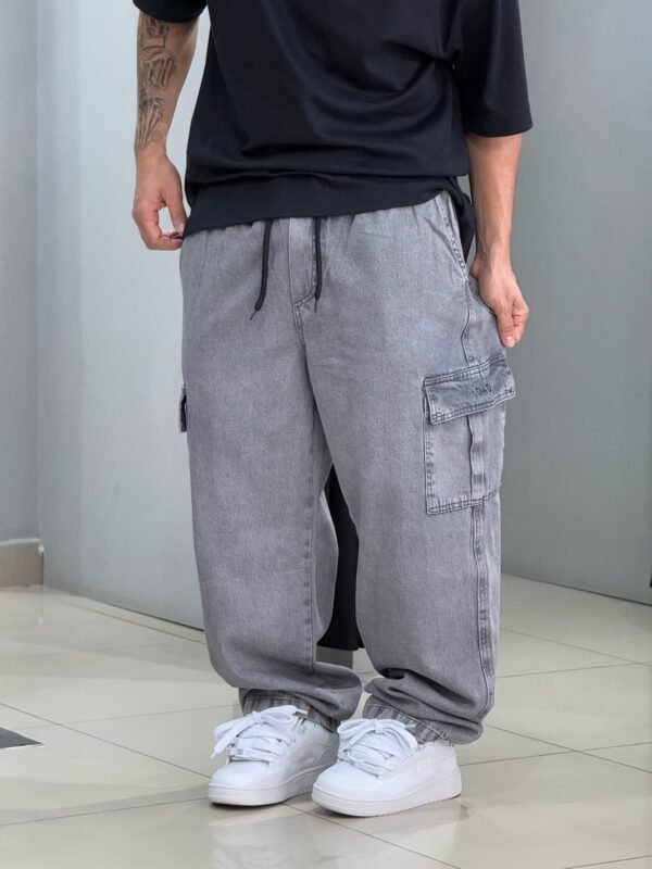 Calça Cargo Loko Jeans Estonado - Imagem 4