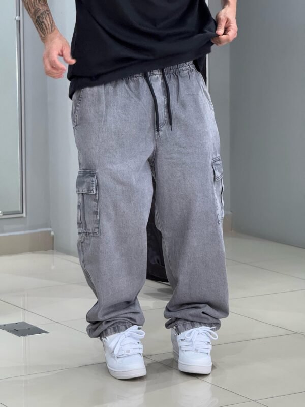 Calça Cargo Loko Jeans Estonado - Imagem 5