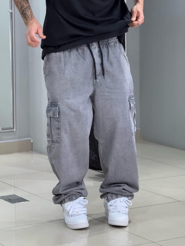 Calça Cargo Loko Jeans Estonado - Imagem 5