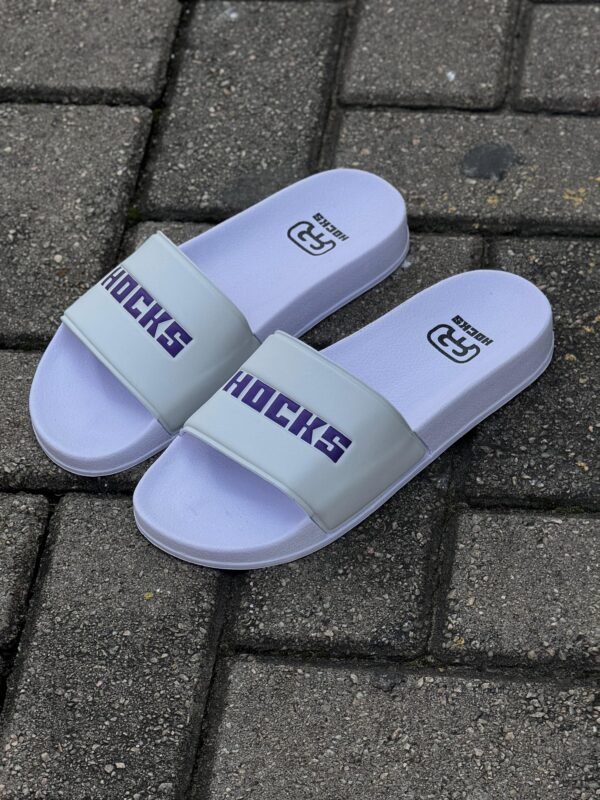 Chinelo Slide Hocks White Purple - Image 3