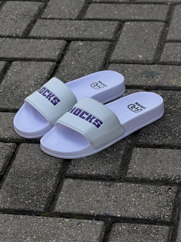 Chinelo Slide Hocks White Purple