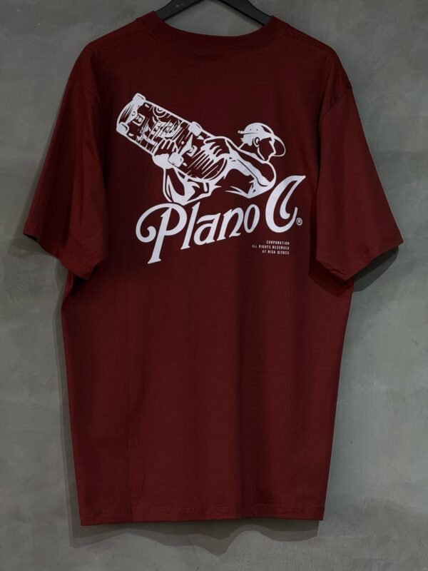 Camiseta Plano C. Skate Attack Barn Red