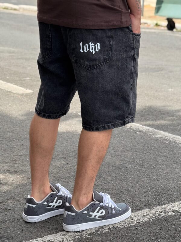 Bermuda Loko Jeans Estonado Escuro - Imagem 5