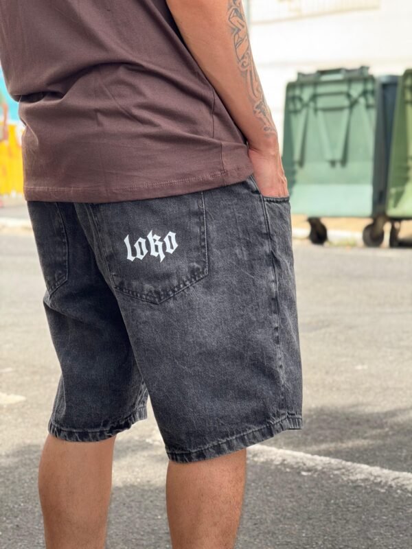 Bermuda Loko Jeans Estonado Escuro - Imagem 2