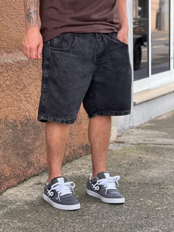 Bermuda Loko Jeans Estonado Escuro