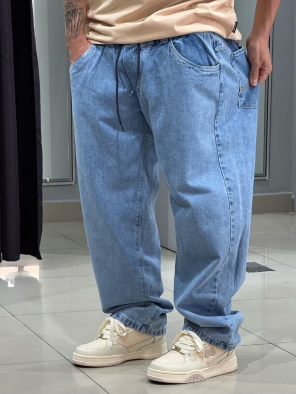 Calça Jeans Claro Hocks Baggy - Imagem 6