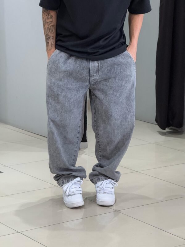 Calça Baggy Loko Jeans Estonado Claro