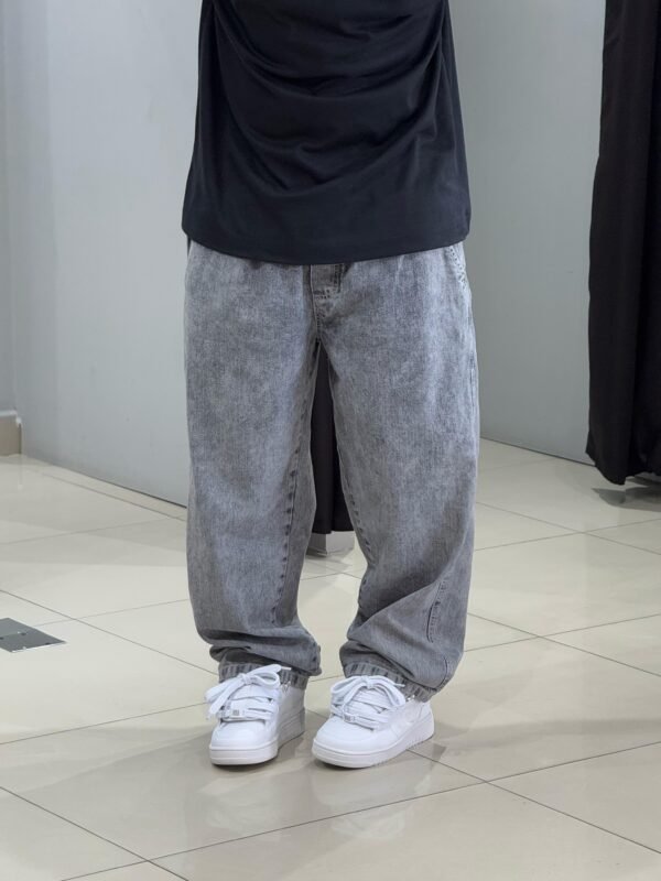 Calça Baggy Loko Jeans Estonado Claro - Imagem 7