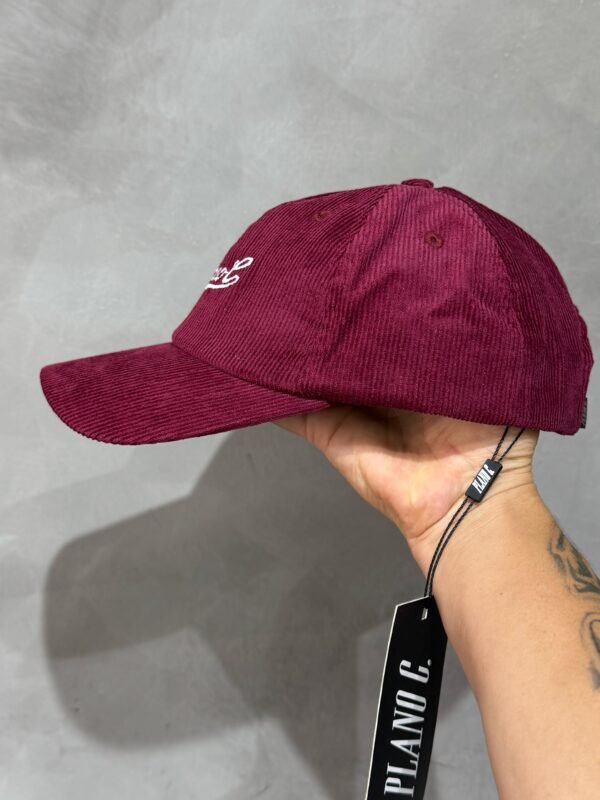 Boné Five Panel Plano C. Hat Corduroy Bordo - Imagem 2