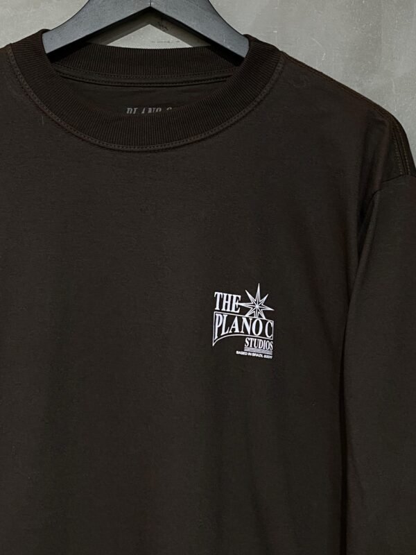 Camiseta Manga Longa Plano C. Sleeve Marrom - Imagem 5