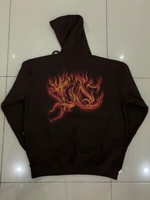 Moletom Canguru Plano C. Flames Marrom