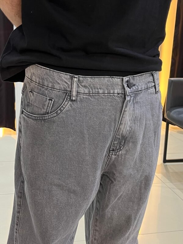 Calça Balão Jeans Estonado Claro - Imagem 2