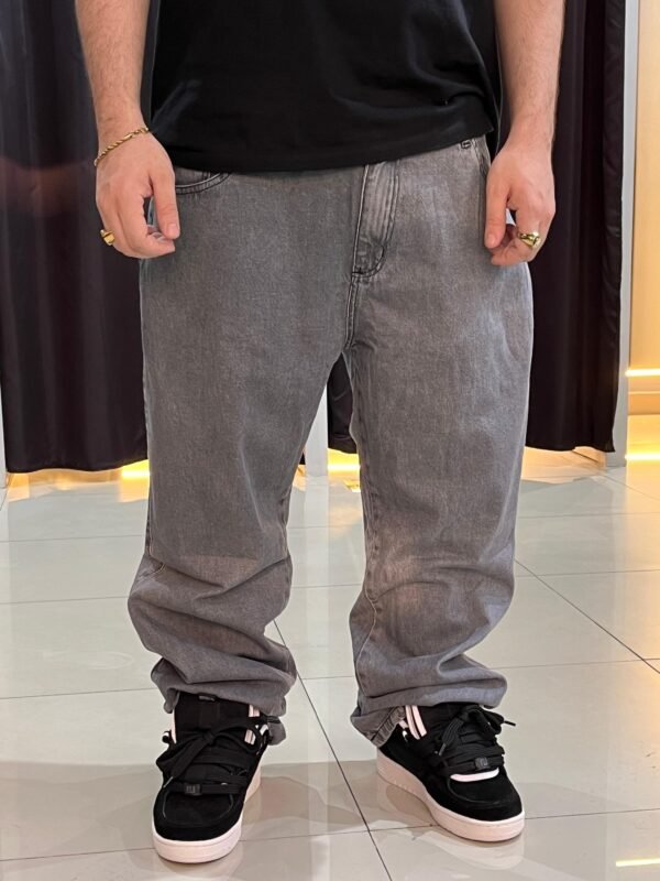 Calça Balão Jeans Estonado Claro - Imagem 6
