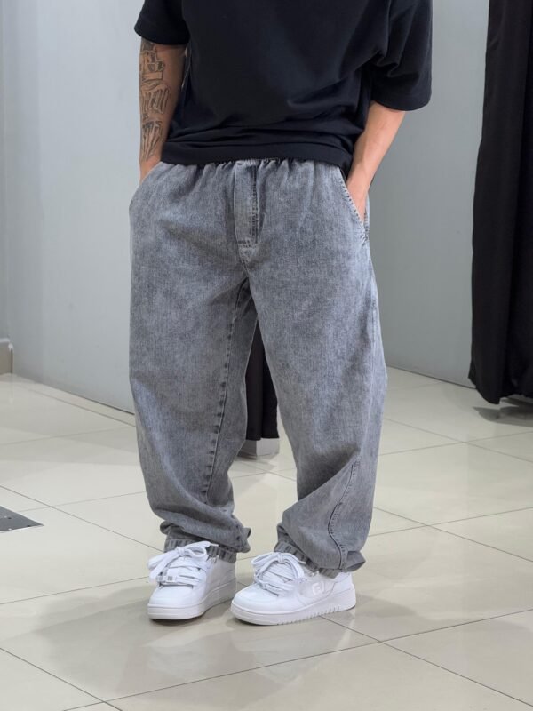Calça Baggy Loko Jeans Estonado Claro