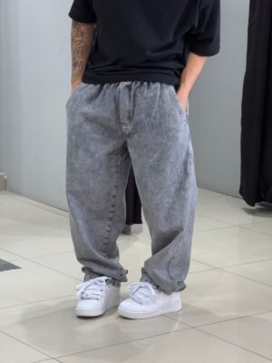 Calça Baggy Loko Jeans Estonado Claro
