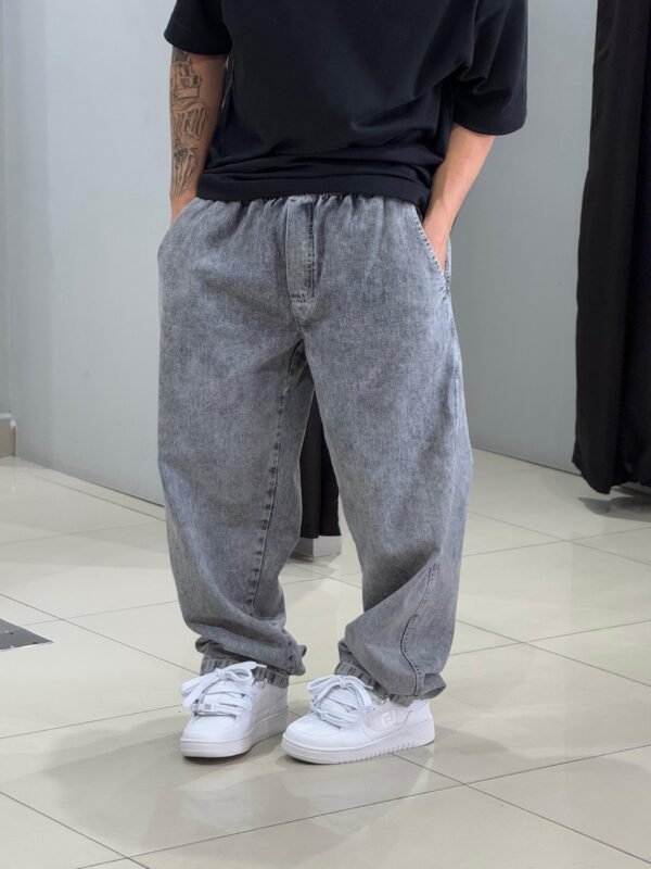 Calça Baggy Loko Jeans Estonado Claro