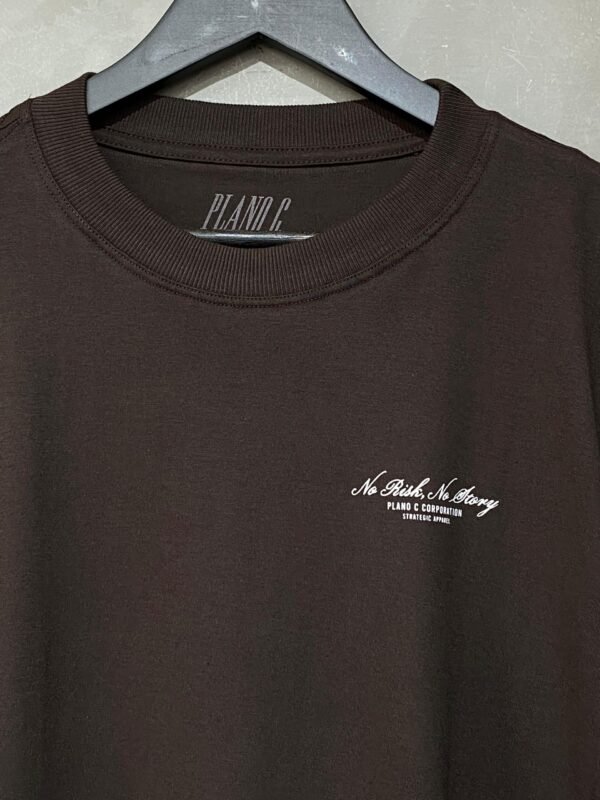 Camiseta Plano C. No Risk No Story Marrom - Imagem 4