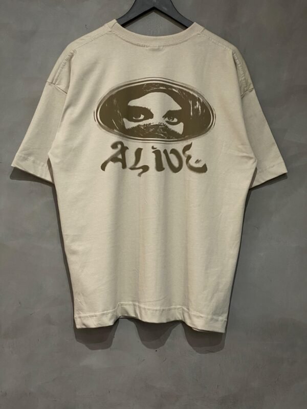 Camiseta Oversized Alive Arablc Bege