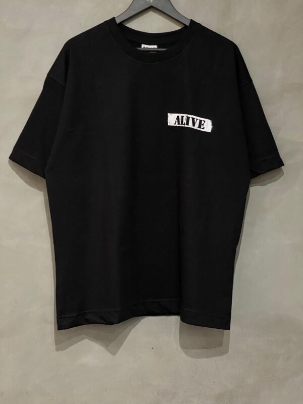 Camiseta Oversized Alive Tapes Preto - Imagem 2
