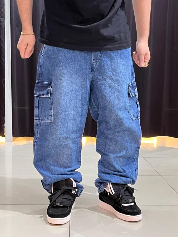 CALÇA CARGO LOKO JEANS ESCURO - Imagem 2