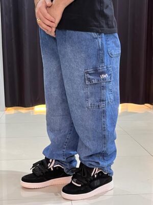 CALÇA CARGO LOKO JEANS ESCURO