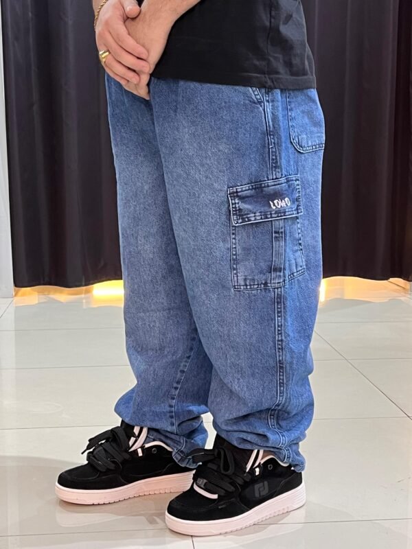 CALÇA CARGO LOKO JEANS ESCURO