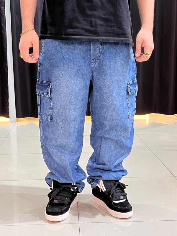 CALÇA CARGO LOKO JEANS ESCURO - Imagem 3