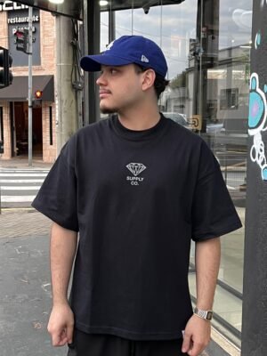 Camiseta Diamond Brillant Oversized Preto