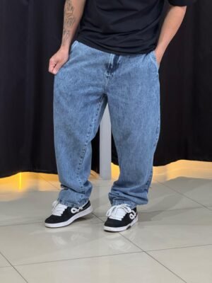 Calça Baggy Balão Loko Jeans Azul Estonado