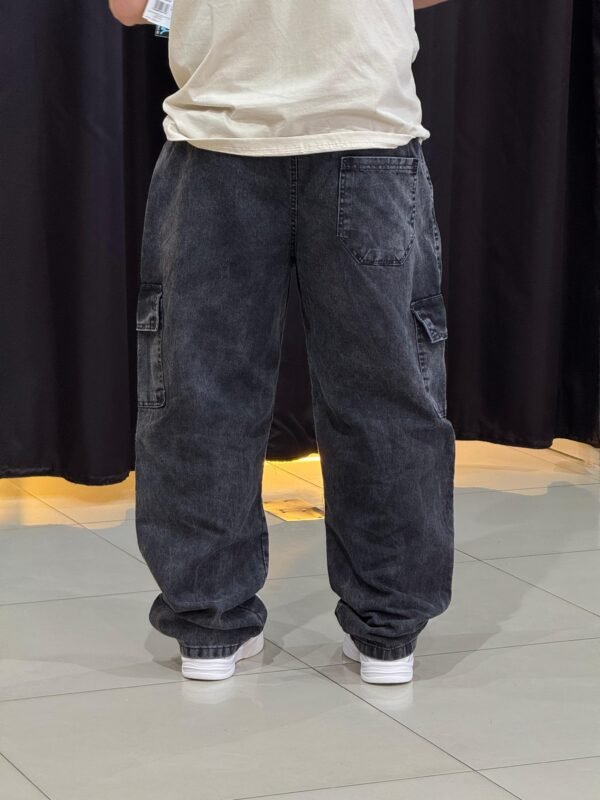 Calça Cargo Loko Jeans Stoned Escuro - Imagem 4