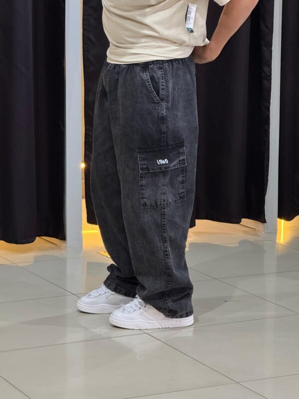 Calça Cargo Loko Jeans Stoned Escuro - Imagem 3