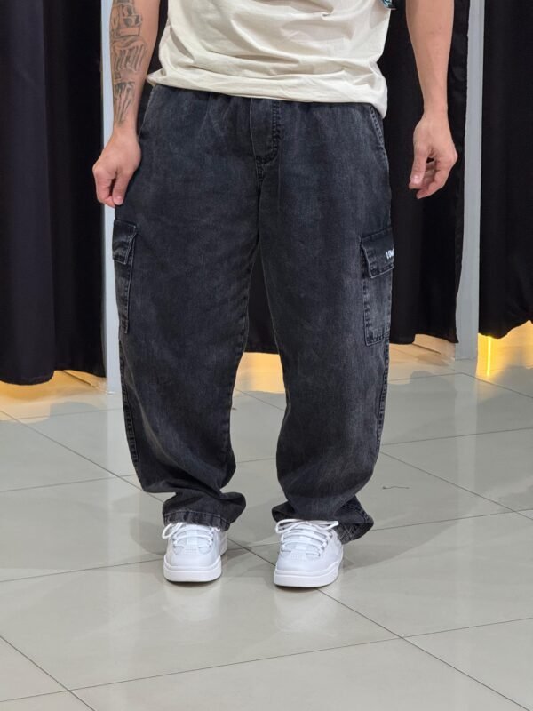 Calça Cargo Loko Jeans Stoned Escuro - Imagem 5