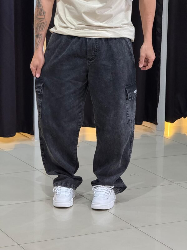 Calça Cargo Loko Jeans Stoned Escuro - Imagem 2
