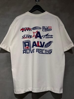 Camiseta Oversized Alive Racing Of White