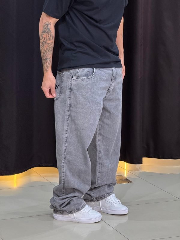 Calça Balão Jeans Estonado Claro