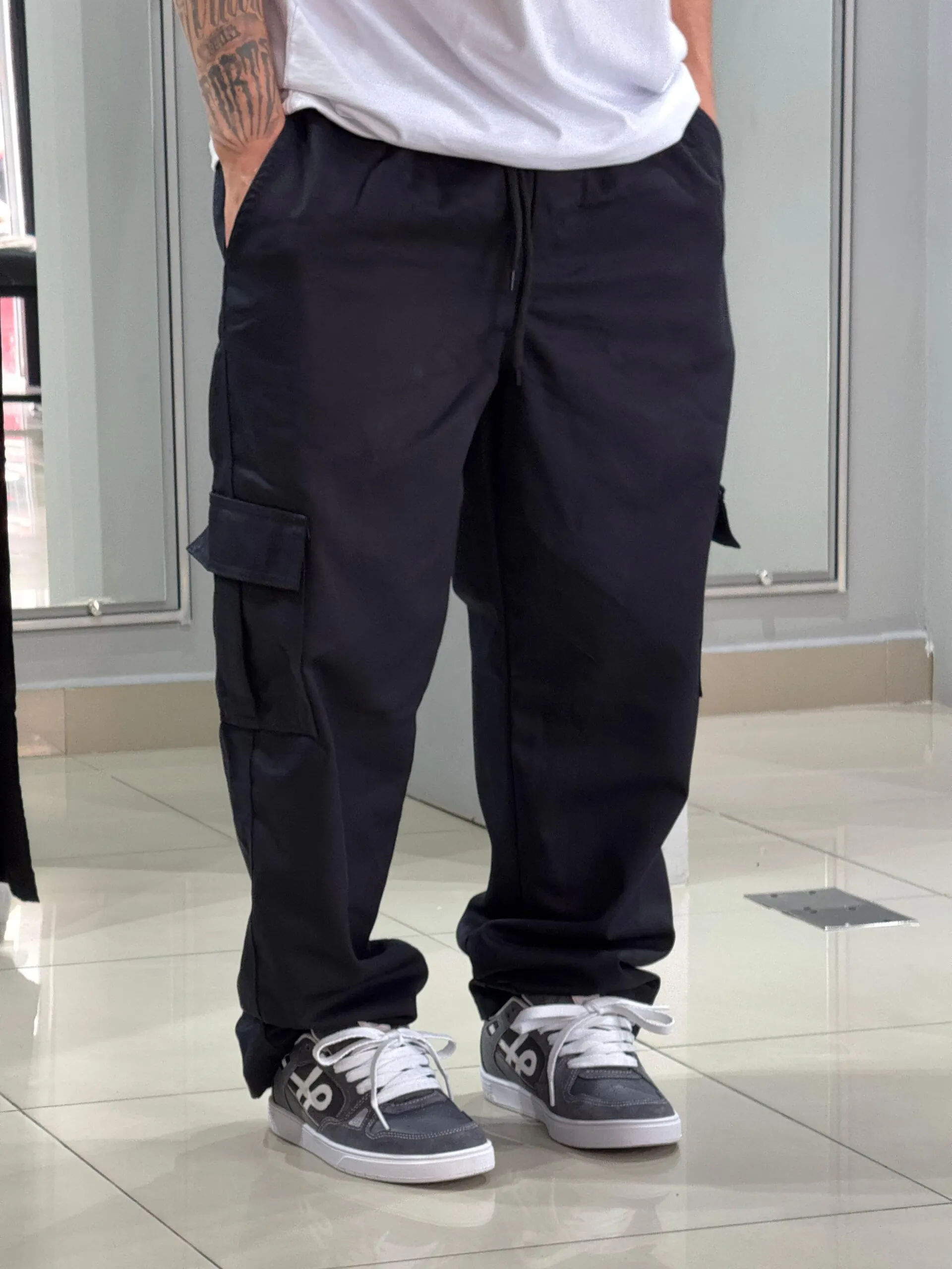 CALÇA CARGO LOKO PRETA